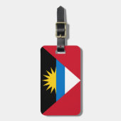 Flagge von Antigua und Barbuda Gepäckanhänger (Vorderseite vertikal)