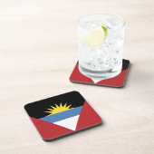 Flagge von Antigua und Barbuda Getränkeuntersetzer (Rechte Seite)