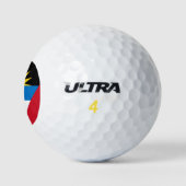 Flagge von Antigua und Barbuda Golfball (Logo)