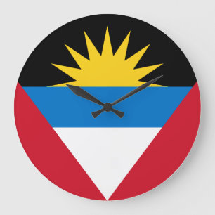 Flagge von Antigua und Barbuda Große Wanduhr