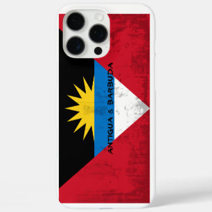 Flagge von Antigua und Barbuda "Grunge" Look iPhone 16 Pro Max Hülle