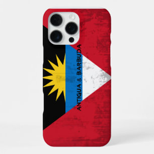 Flagge von Antigua und Barbuda "Grunge"-Look iPhone 16 Pro Max Hülle