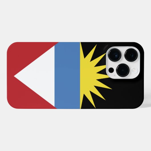 Flagge von Antigua und Barbuda iPhone Hülle (Rückseite (Horizontal))