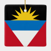 Flagge von Antigua und Barbuda Keramikornament (Rückseite)