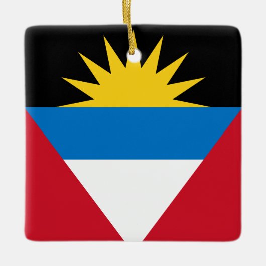 Flagge von Antigua und Barbuda Keramikornament (Vorderseite)