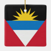 Flagge von Antigua und Barbuda Keramikornament (Rückseite)