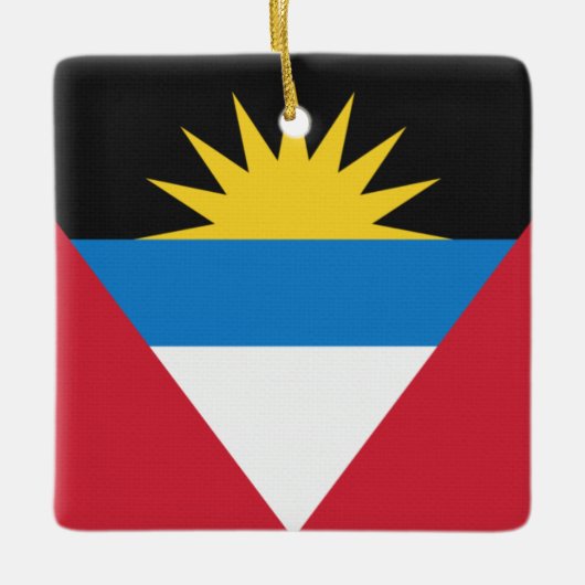 Flagge von Antigua und Barbuda Keramikornament (Vorderseite)