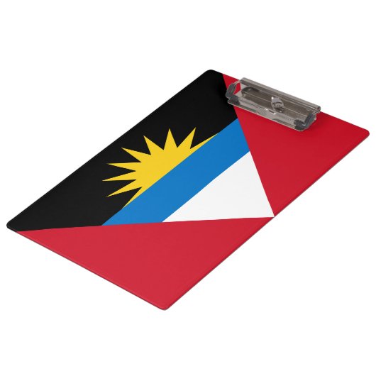 Flagge von Antigua und Barbuda Klemmbrett (Schrägansicht)