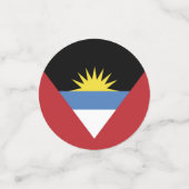 Flagge von Antigua und Barbuda Konfetti (Klein Vorderseite)