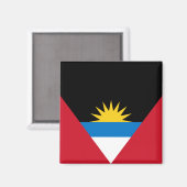 Flagge von Antigua und Barbuda Magnet (Vorderseite/Rückseite)