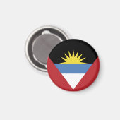 Flagge von Antigua und Barbuda Magnet (Vorderseite/Rückseite)