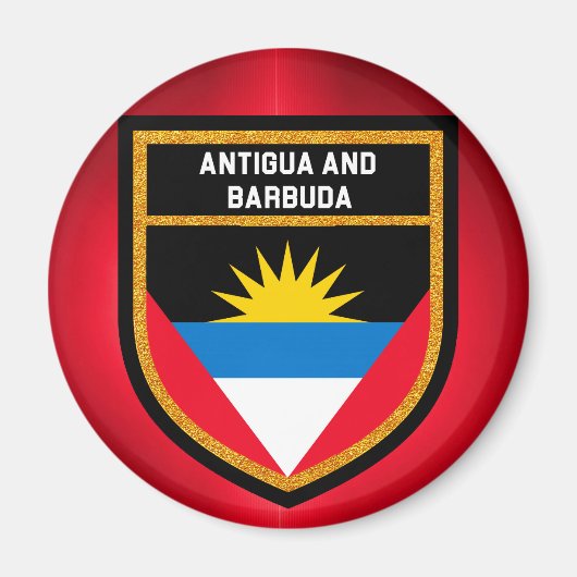 Flagge von Antigua und Barbuda Magnet (Vorne)