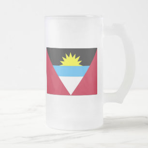 Flagge von Antigua und Barbuda Mattglas Bierglas