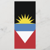 Flagge von Antigua und Barbuda Menükarte (Rückseite)