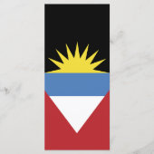 Flagge von Antigua und Barbuda Menükarte (Vorderseite)