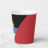 Flagge von Antigua und Barbuda Pappbecher (Rückseite)