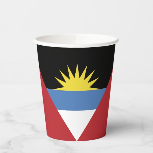 Flagge von Antigua und Barbuda Pappbecher (Links)