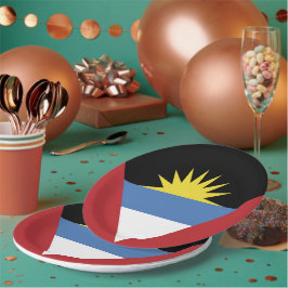 Flagge von Antigua und Barbuda Pappteller