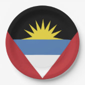 Flagge von Antigua und Barbuda Pappteller (Vorderseite)
