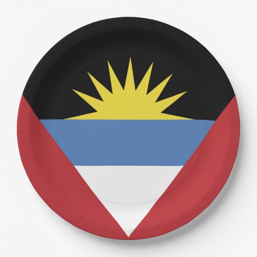 Flagge von Antigua und Barbuda Pappteller (Vorderseite)