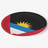 Flagge von Antigua und Barbuda Pappteller (Schrägansicht)