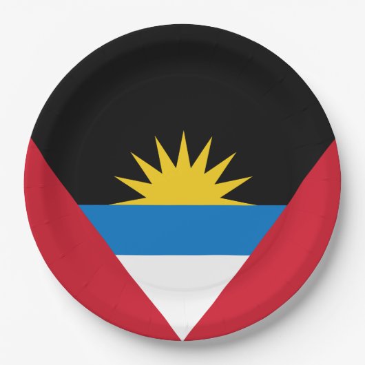 Flagge von Antigua und Barbuda Pappteller (Vorderseite)