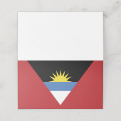 Flagge von Antigua und Barbuda Platzkarte (Außenseite Aufgefaltet)
