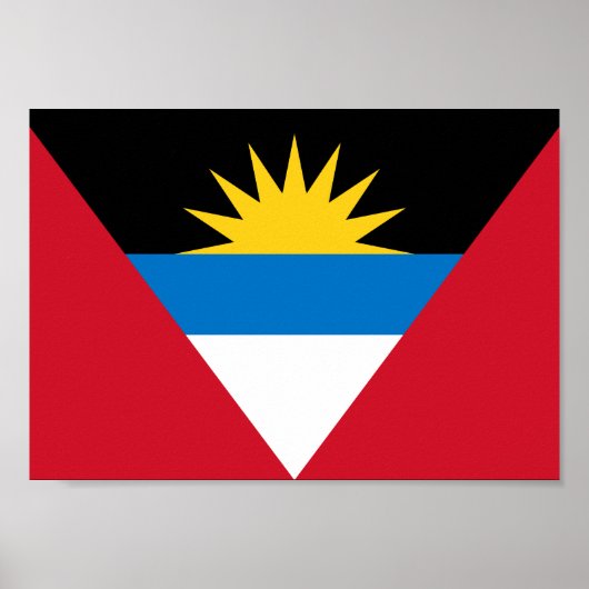 Flagge von Antigua und Barbuda Poster (Vorne)