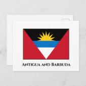 Flagge von Antigua und Barbuda Postkarte (Vorne/Hinten)