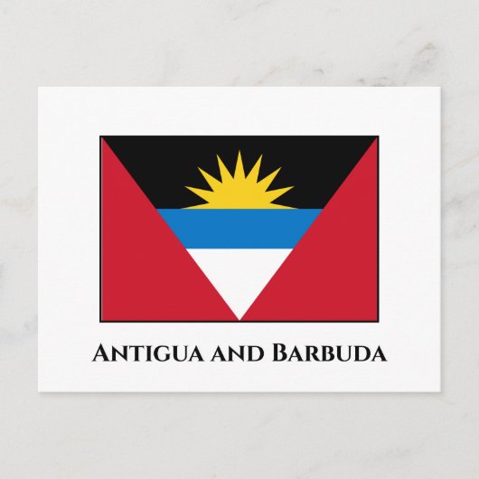Flagge von Antigua und Barbuda Postkarte (Vorderseite)