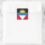 Flagge von Antigua und Barbuda Quadratischer Aufkleber (Tasche)