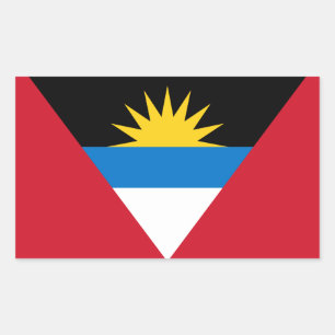 Flagge von Antigua und Barbuda Rechteckiger Aufkleber
