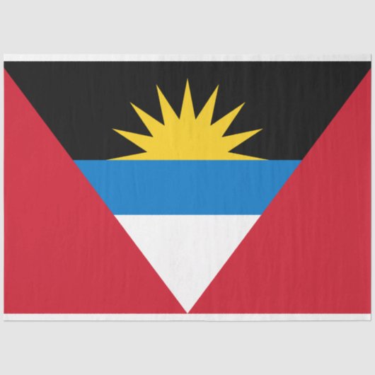 Flagge von Antigua und Barbuda Seidenpapier (Vorderseite)