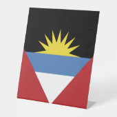 Flagge von Antigua und Barbuda Sockelschild (Vorderseite)