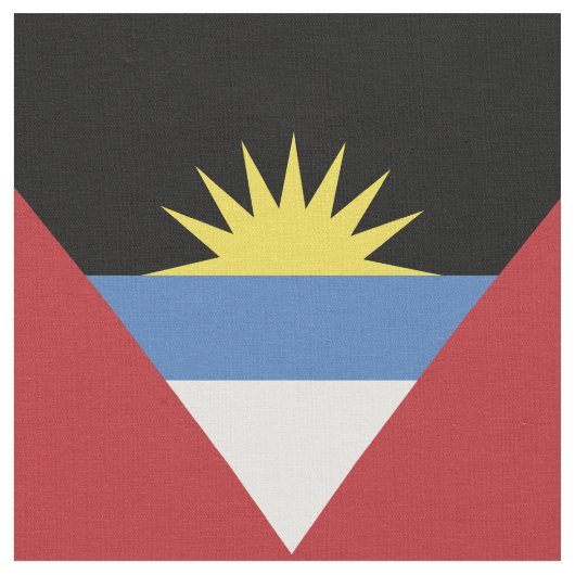 Flagge von Antigua und Barbuda Stoff (Nahaufnahme)