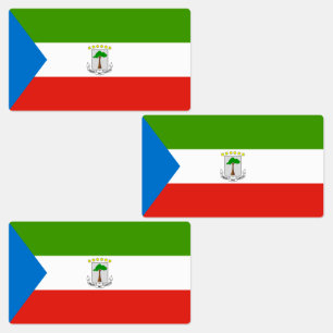 Flagge von Äquatorialguinea Etiketten