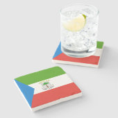 Flagge von Äquatorialguinea Steinuntersetzer (Seitenansicht)