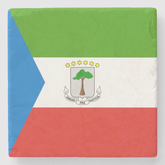 Flagge von Äquatorialguinea Steinuntersetzer (Vorderseite)