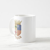 Flagge von Aragón (autonome Gemeinschaft) Spanien Kaffeetasse (Vorderseite Links)