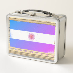 Flagge von ARGENTINA Metall Brotdose