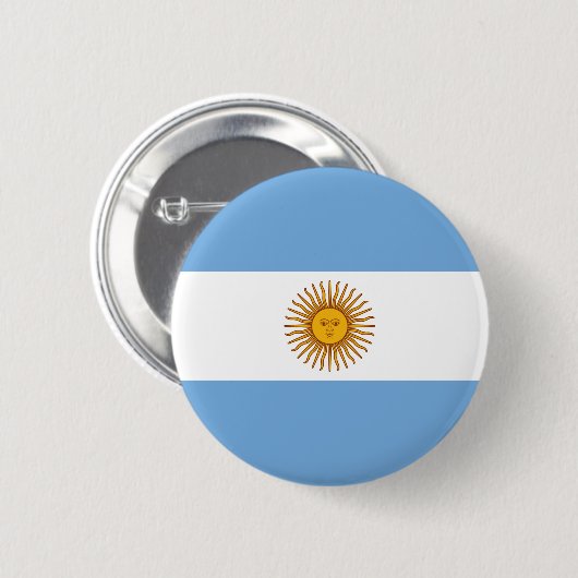 Flagge von Argentinien Button (Vorne & Hinten)