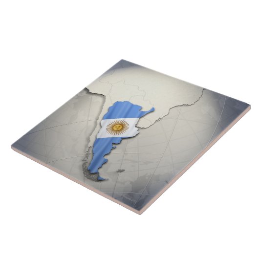 Flagge von Argentinien Fliese (Seite)