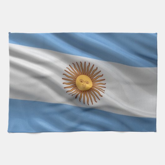 Flagge von Argentinien Küchentuch (Horizontal)