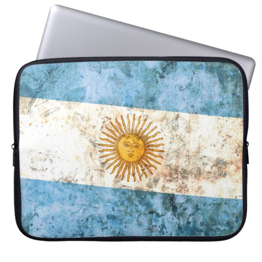Flagge von Argentinien Laptopschutzhülle (Vorderseite)