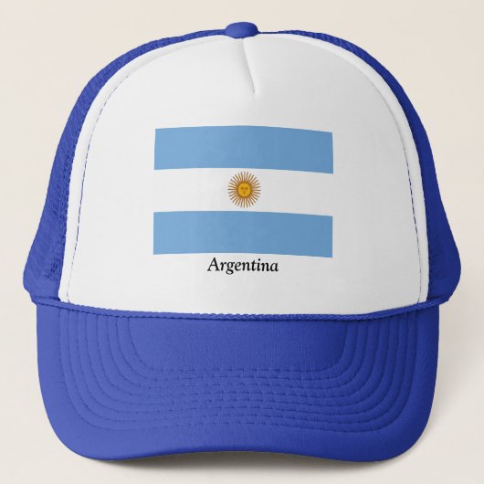 Flagge von Argentinien Truckerkappe (Vorderseite)