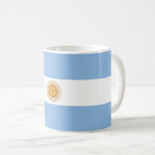 flagge von Argentinien zerteilt Kaffeetasse (VorderseiteRechts)