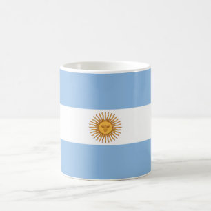 flagge von Argentinien zerteilt Kaffeetasse