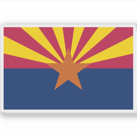 Flagge von Arizona Aufkleber (Vorderseite)