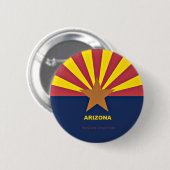 Flagge von Arizona Button (Vorne & Hinten)