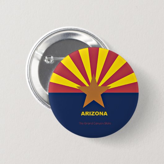 Flagge von Arizona Button (Vorne & Hinten)
